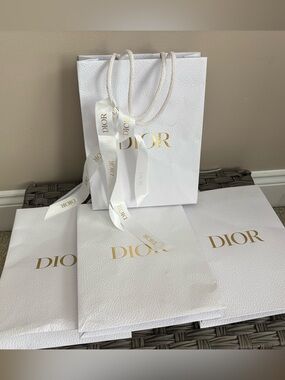 Dior Gift Bags with Gold Logo